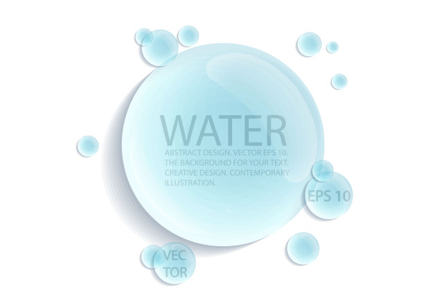 逼真的水滴在灯光背景。图片下载