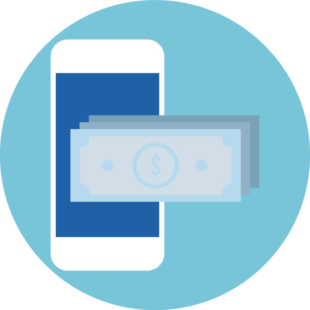 钞票钞票的智能手机块风格图标图片下载