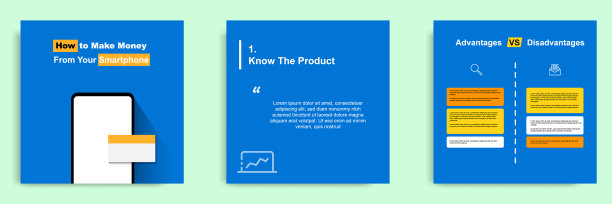 Square社交媒体技巧技巧和教程横幅模板集图片下载