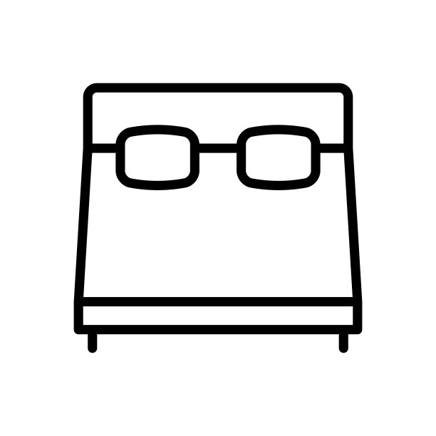 床，家具图标矢量插图图片下载