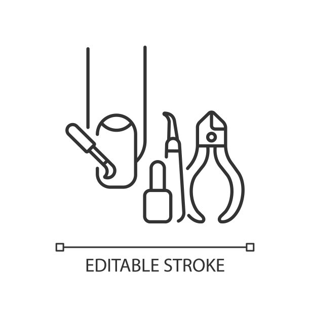 美甲线性图标图片下载