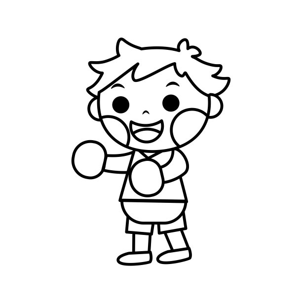 戴拳击手套的男孩图片下载