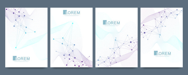 现代保健封面模板设计，用于报告和医疗手册设计，传单，单张印刷演示。医疗保健封面模板科学设计矢量插图图片下载