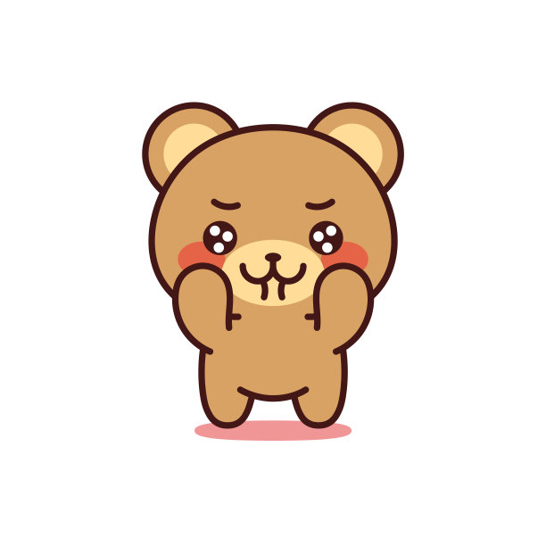 孤立的熊在爱卡哇伊图片下载