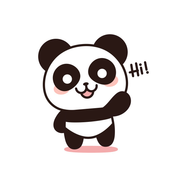 孤立的熊卡哇伊挥手图片下载