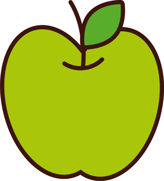 苹果新鲜线和填充风格图标图片下载