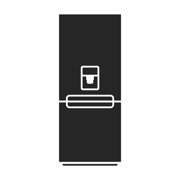 现代冰箱的标志，黑色的标志图片下载