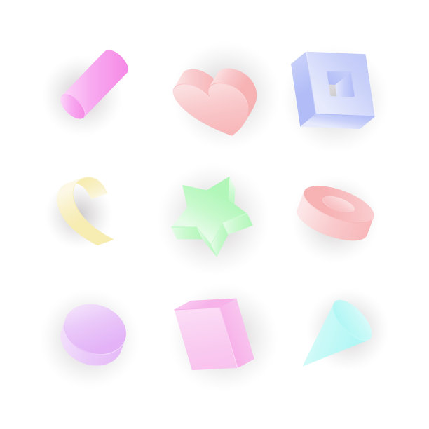 3d逼真的原始构图图片下载