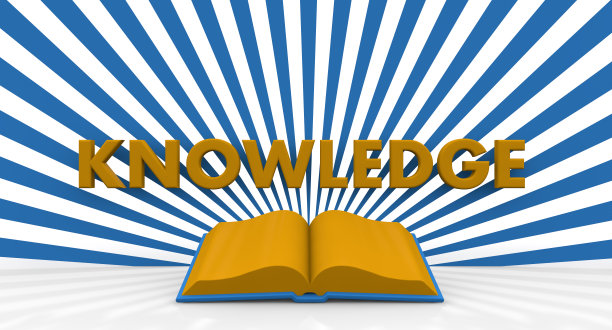 书籍和知识。一个开放的书。蓝线呈环形延伸。图片下载