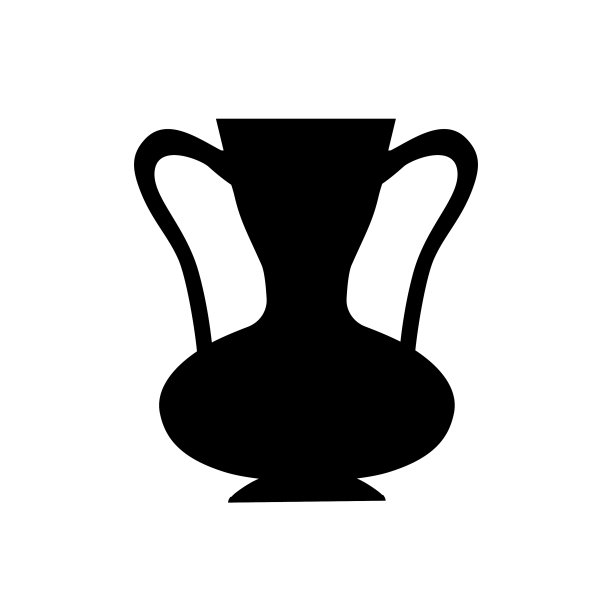 白色背景上的传统古代花瓶图片下载