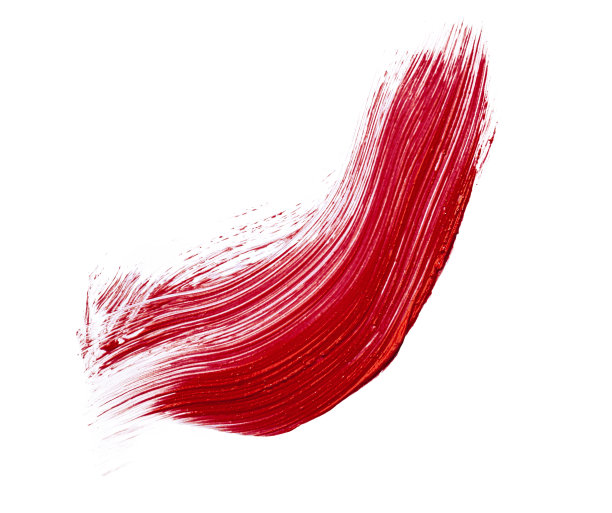 红色的口红污点孤立在白色图片下载