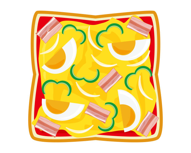 矢量图的披萨吐司。图片下载