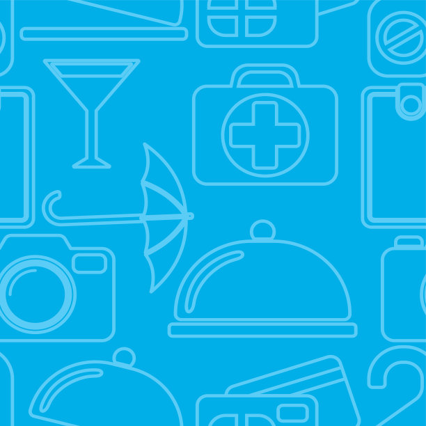 无缝的旅游服务背景图标图片下载