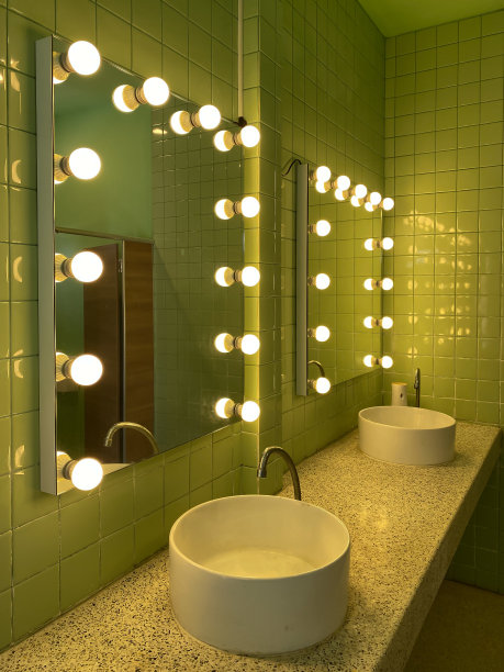 洗手间的化妆镜图片下载