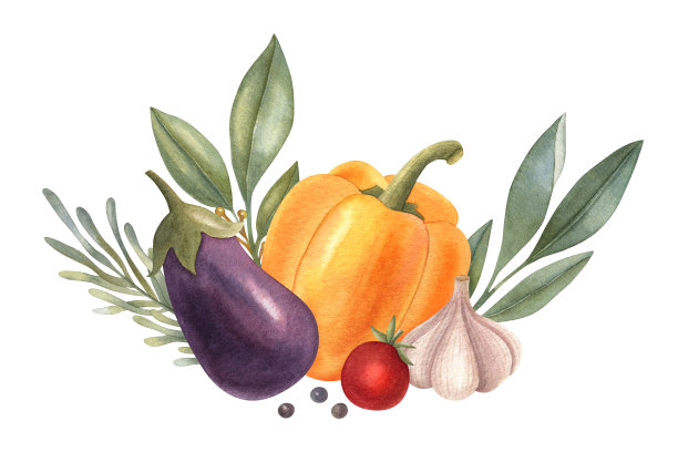 水彩的插图图片下载