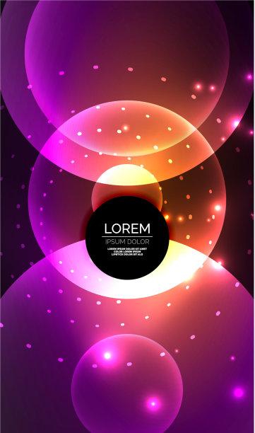 发光的霓虹灯闪亮透明抽象几何图片下载