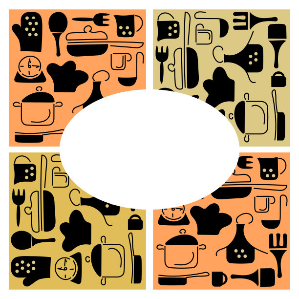 厨房用具，餐具，盘子模板为背景，菜单设计，包装..文本空格。图片下载