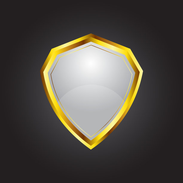 金色空徽章标签设计图片下载