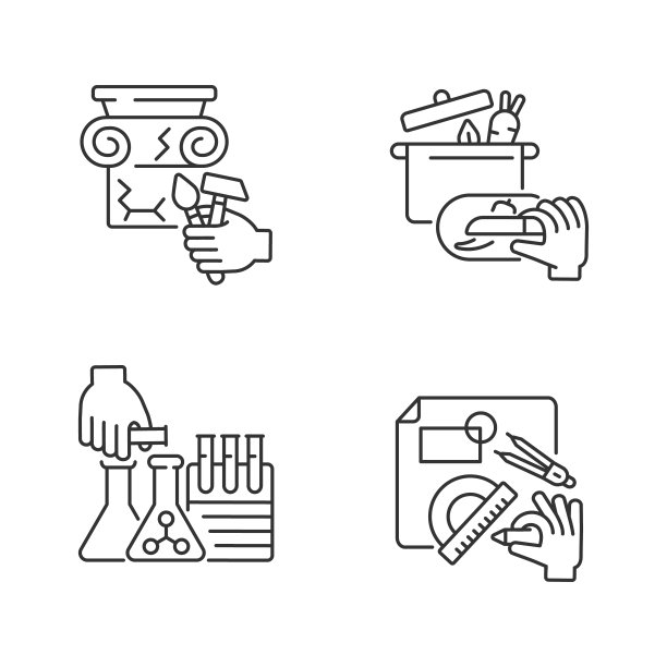 手工线性图标集图片下载