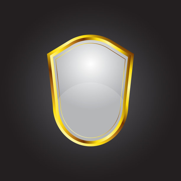 金色空徽章标签设计图片下载