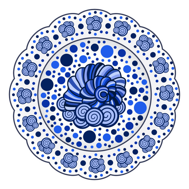 有装饰图案的瓷盘图片下载