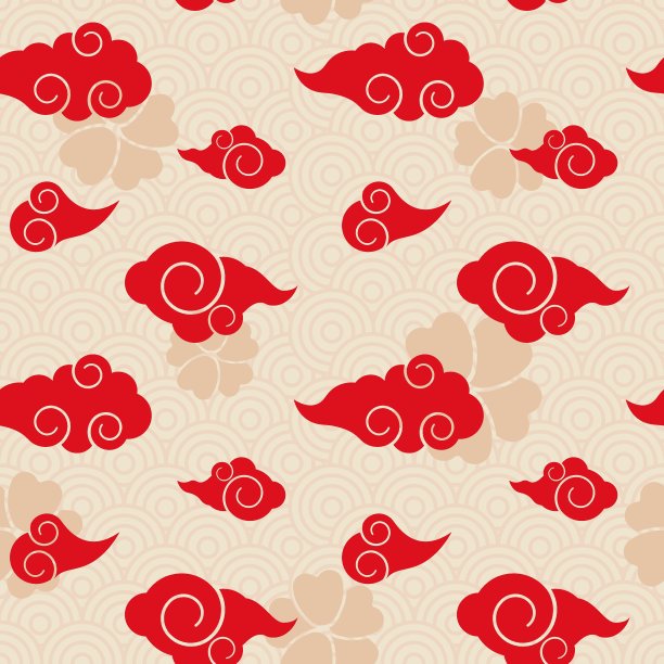 亚洲华人seamlees向量模式图片下载