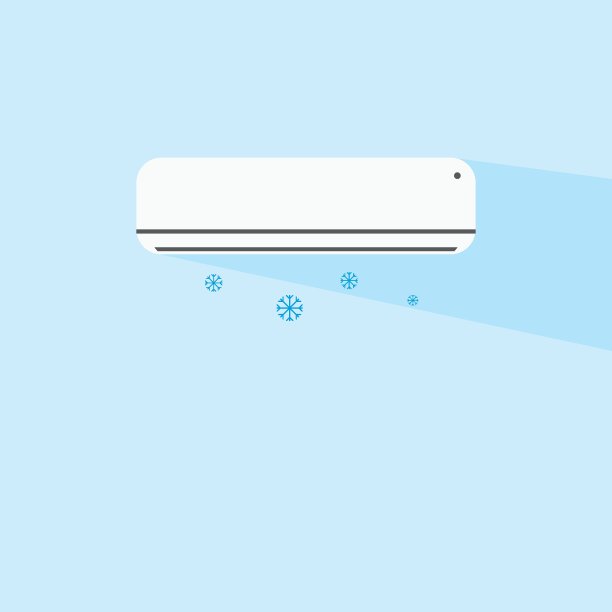 空调矢量模板插图图片下载