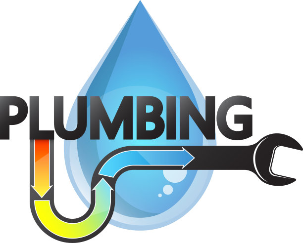 蓝色水滴水管维修标志图片下载