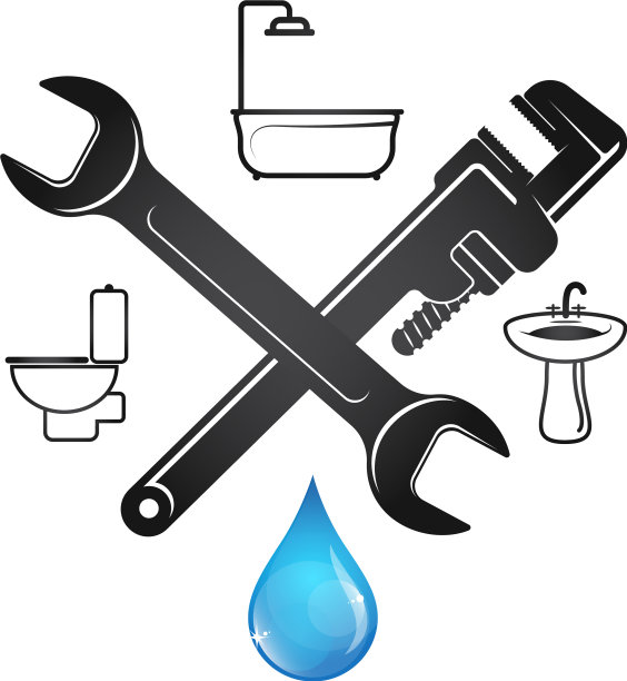 扳手和水管滴水修理图片下载