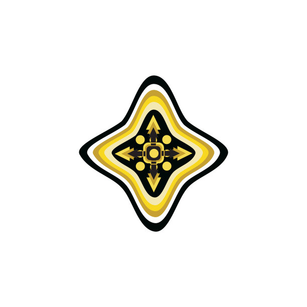 原住民艺术点画图标标志设计图片下载