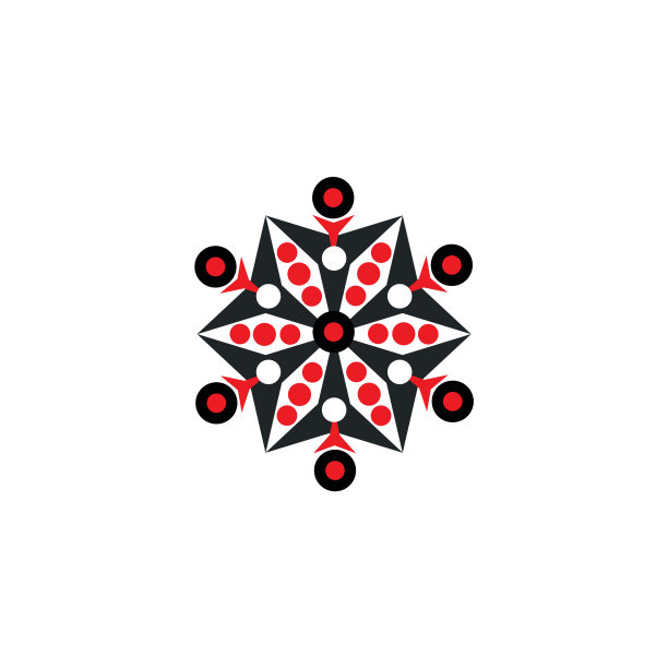 原住民艺术点画图标标志设计图片下载