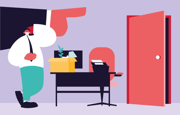 被解雇的人用箱子大老板的手指着图片下载