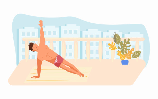 男人在家健身图片下载