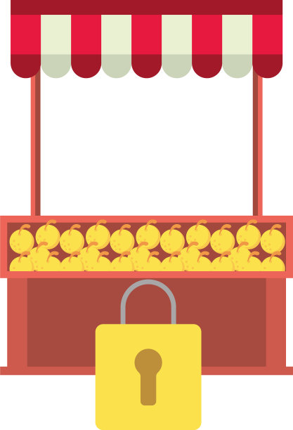 橘子水果市场商店用挂锁图片下载