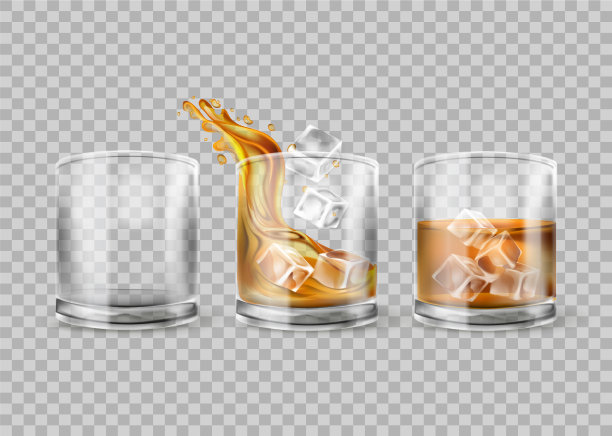 设置威士忌酒杯隔离图片下载