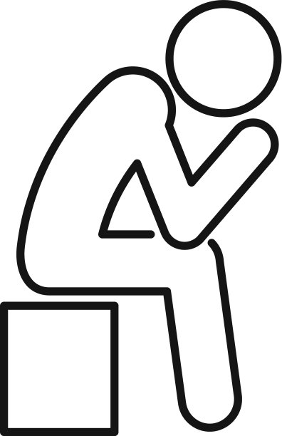 孤独悲伤的男人图标轮廓风格图片下载