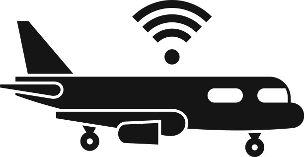 飞机wifi图标简约风格图片下载