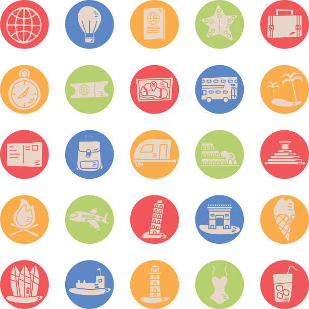 捆绑度假集图标图片下载