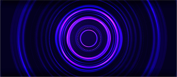 霓虹灯圈技术背景图片下载