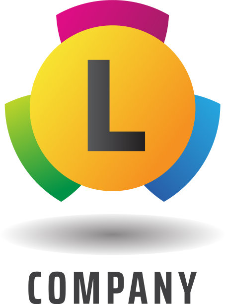 字母欢快的标志概念丰富多彩图片下载