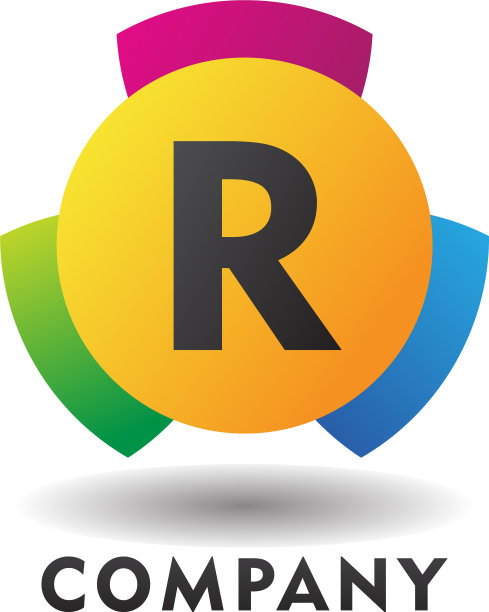 字母欢快的标志概念丰富多彩图片下载