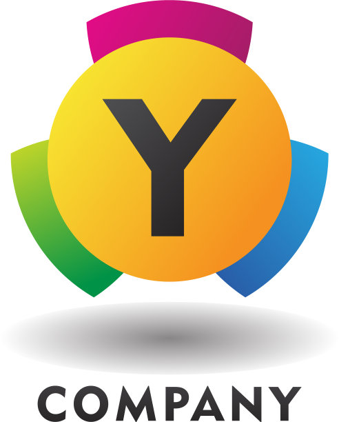 字母欢快的标志概念丰富多彩图片下载