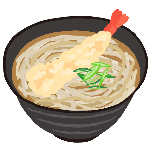 新年前夕的天妇罗荞麦面，上面有天妇罗图片下载