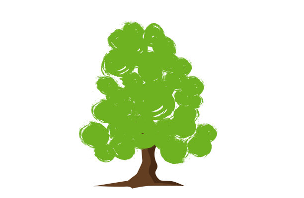 绿树，矢量图。图片下载