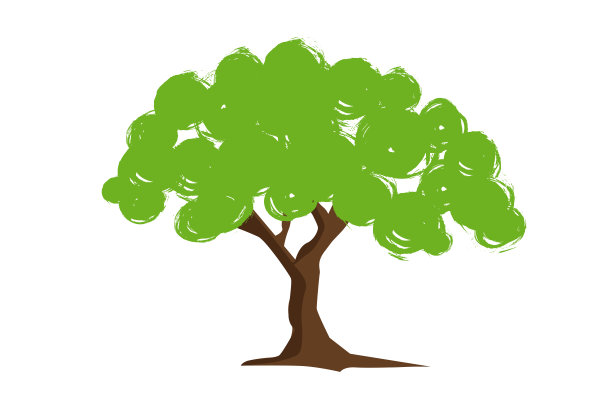 绿树，矢量图。图片下载