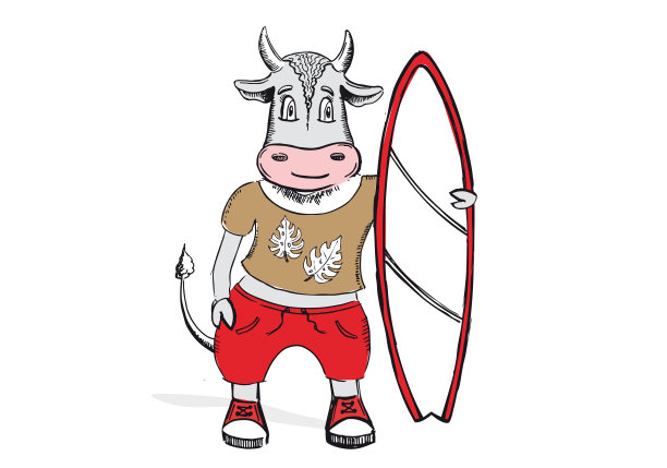 2021年是牛年。新年插画。手绘矢量。图片下载