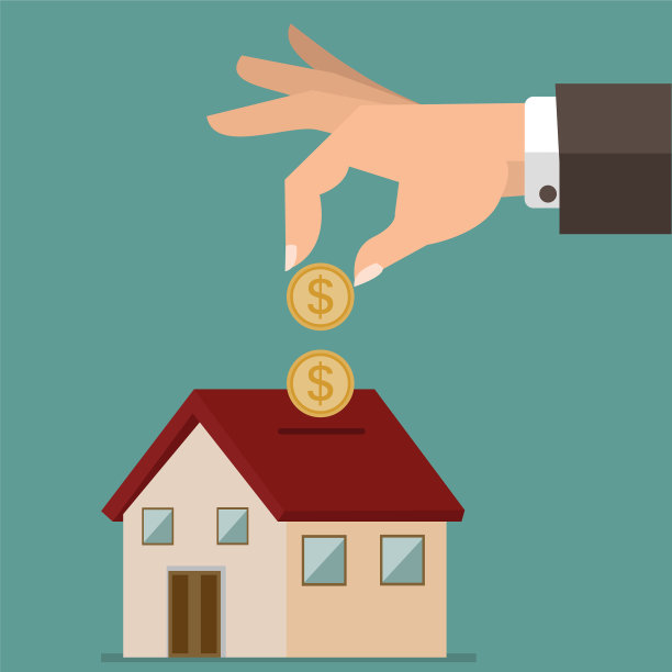 手把硬币放在家里的存钱罐里图片下载