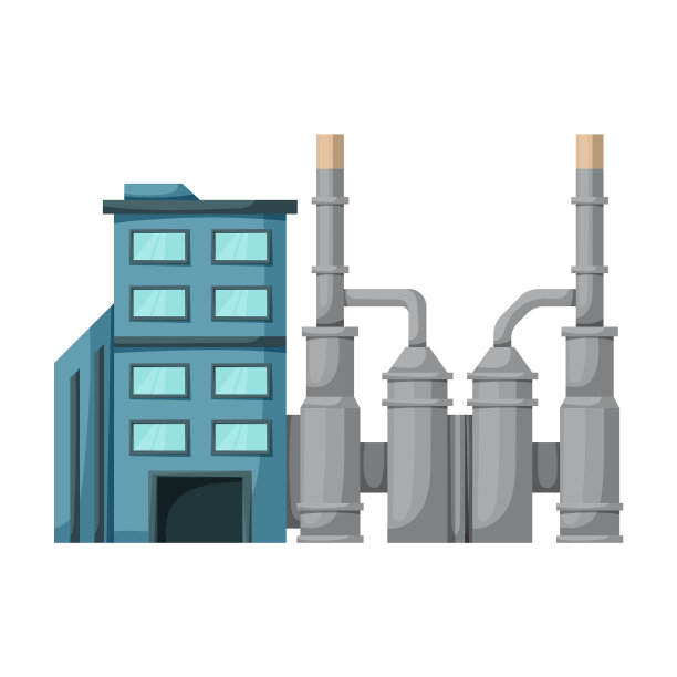 工厂建筑图标卡通图标图片下载