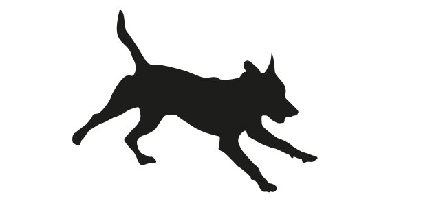 黑色剪影奔跑的美国比特斗牛梗小狗。孤立在白色背景上。图片下载