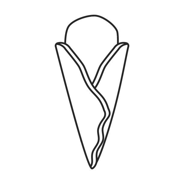 华夫饼与气泡图标轮廓图标图片下载